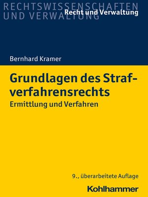 cover image of Grundlagen des Strafverfahrensrechts
